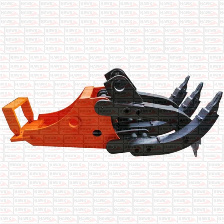 Heaavy Duty Mechanical Stone Grapple For Excavator
