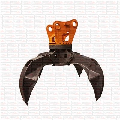 Excavator Mounted Rotary Txiv kab ntxwv Peel Grapple